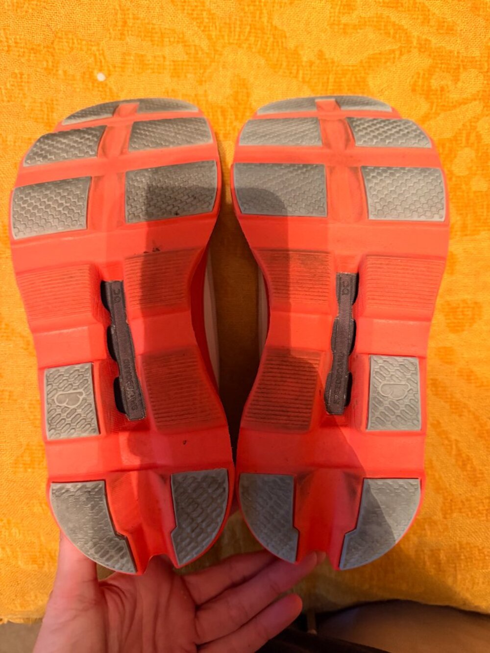 On Running Women's White and Coral Cloud Athletic Sneakers - Picture 6 of 6
